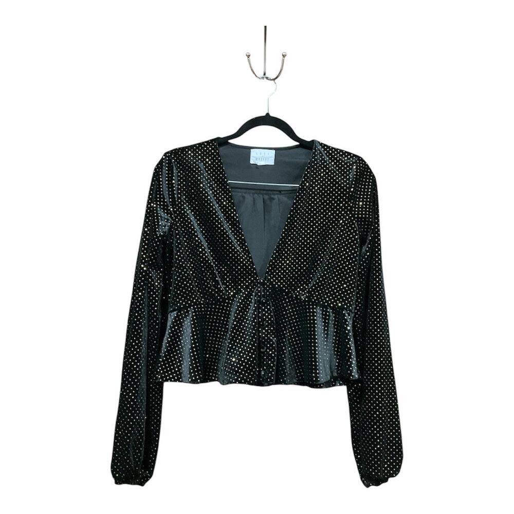 Lost + Wander Top Women Medium Black